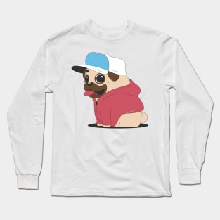 Hippy Pug Long Sleeve T-Shirt